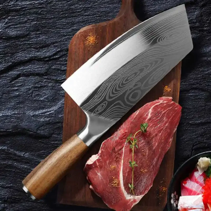 Professional Cleaver Knives Stainless Steel Kitchen Knife Slicing Knife Sharp Vegetable Cutter Chef Knives Cooking Butcher Knife