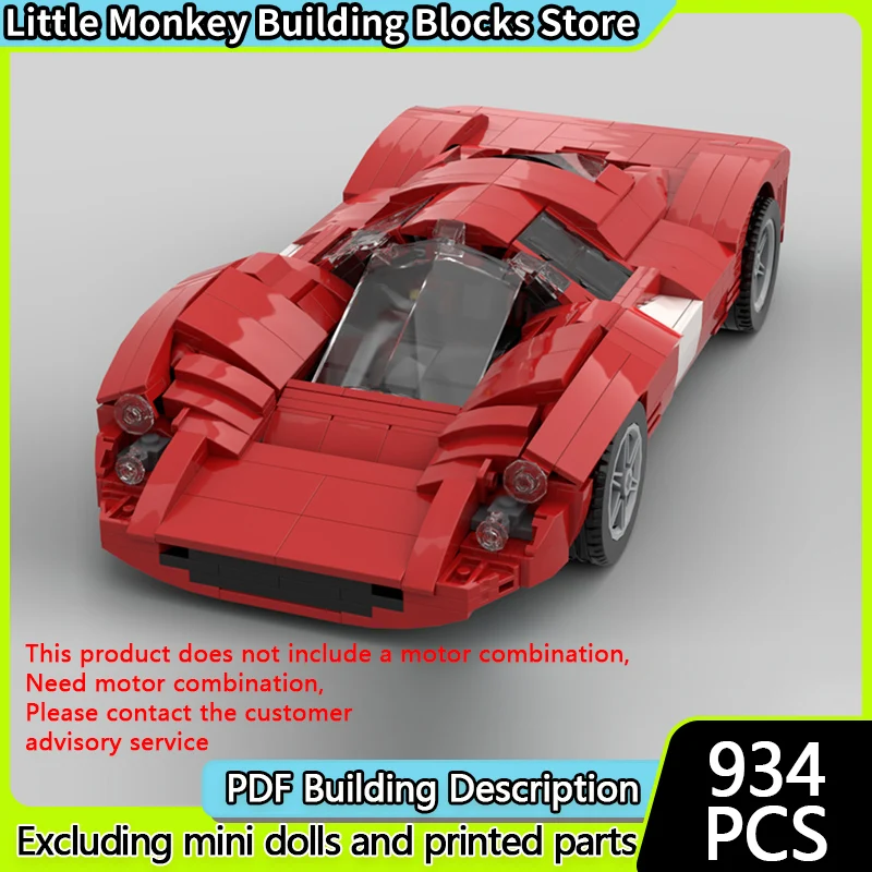 

City Car Model MOC Building Bricks 330P4 Prototype Racing Car Modular Technology Children Holiday Gifts Assemble Toys Suit