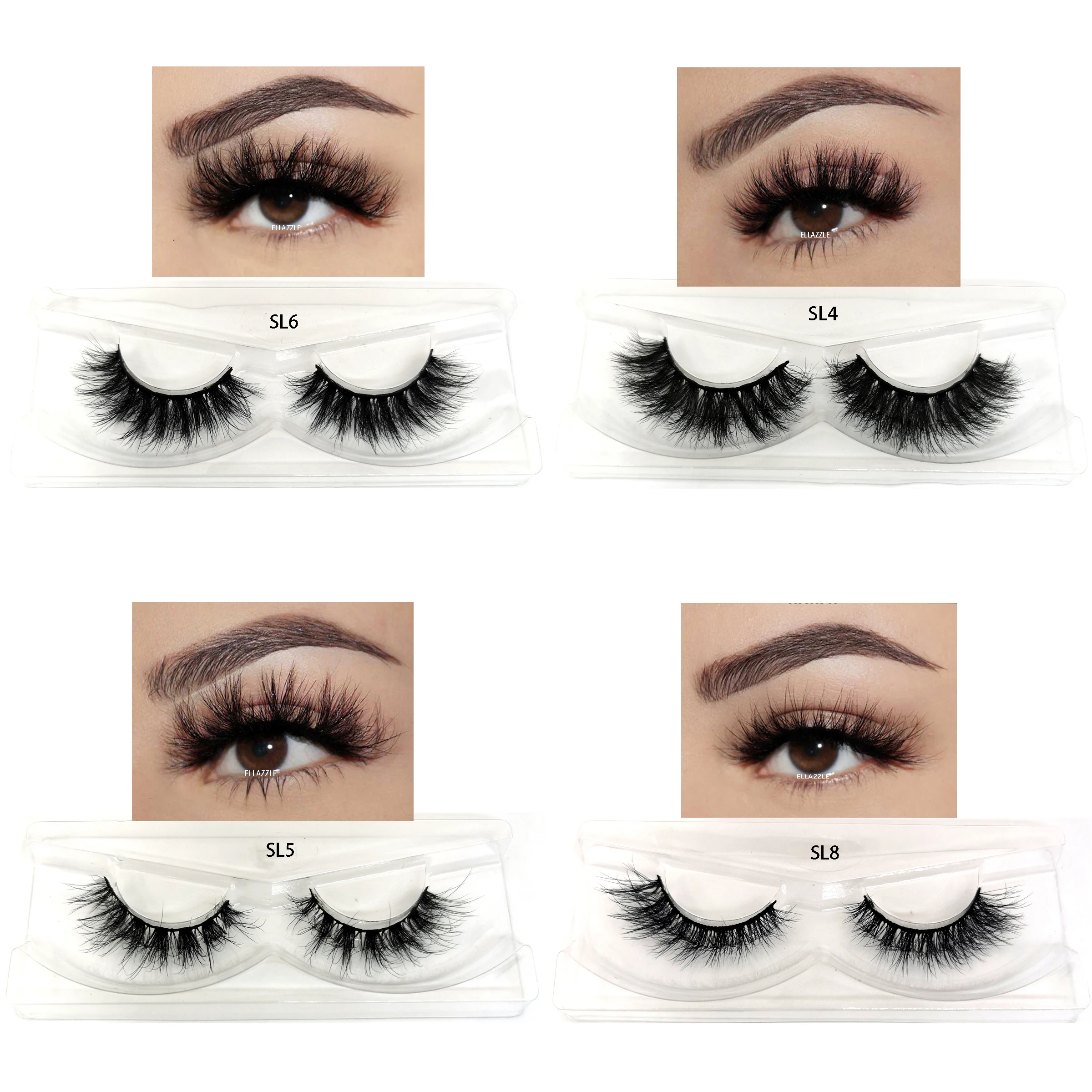 Faux-cils 3D en vison, 1 paire, extension de cils croisés naturels, doux et réutilisables, 5D