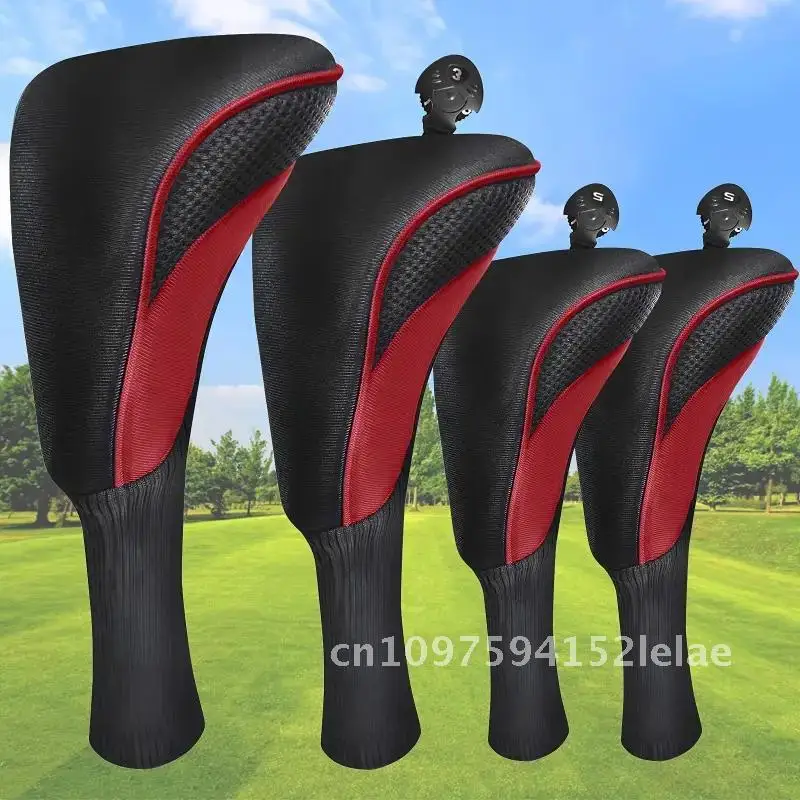 

4-Piece Premium Golf Club Head Cover Set Universal Fit for Men & Women Includes Driver Fairway Wood And Hybrids