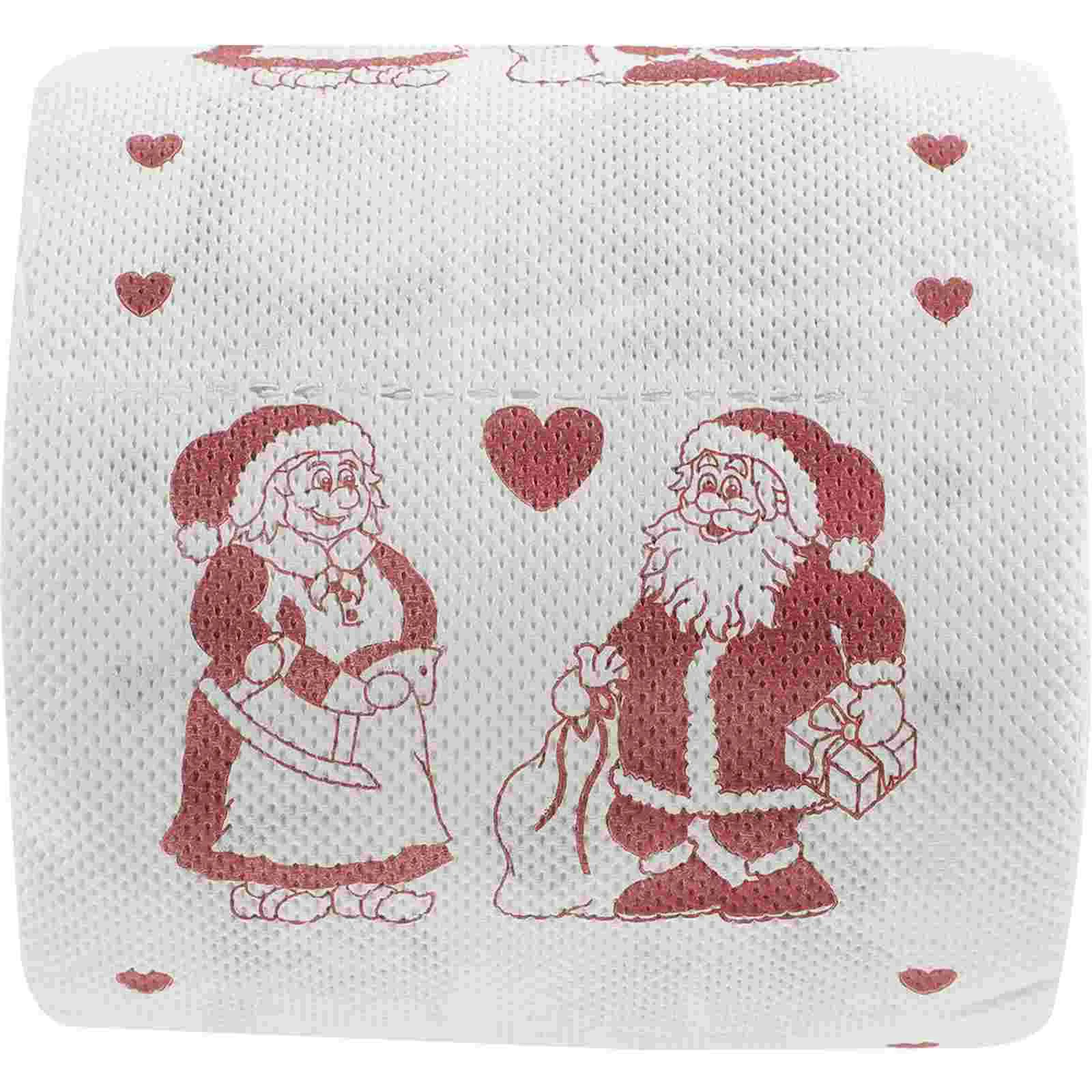 Decorative Disposable Bathroom Table Napkin Christmas Toilet Paper Roll Paper Toilet Roll Toilet Paper for Party Toilet