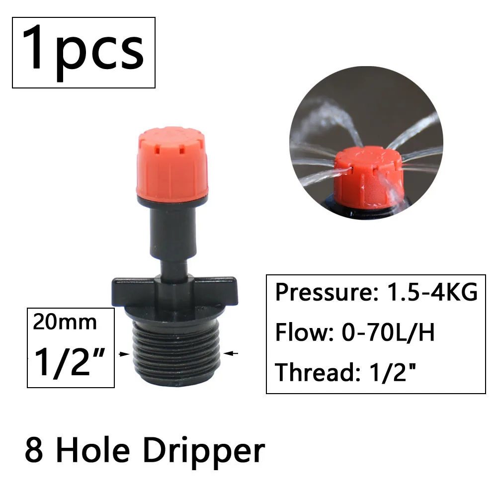 Dysza do mgiełki szklarniowej kroplownik nawadniania kropelkowego mgła ogrodowa mikro dysza natryskowa 1/4 Barb 1/2 gwint szklarnia podlewanie