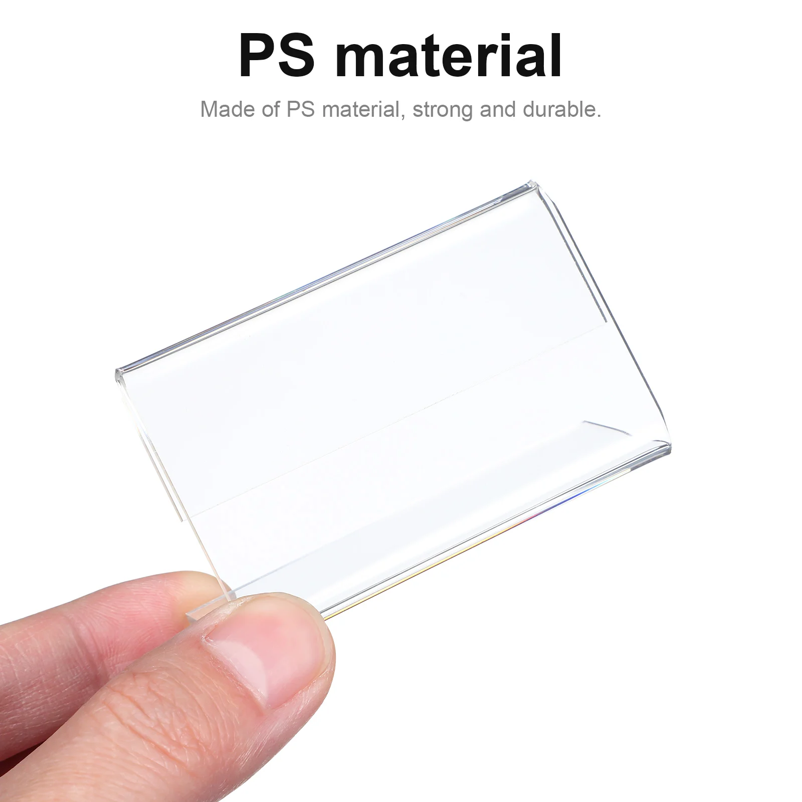 

48pcs Transparent Table Card Sign Holders Clear Display Frames Price Tags Wedding Brochure Document Plastic Labels