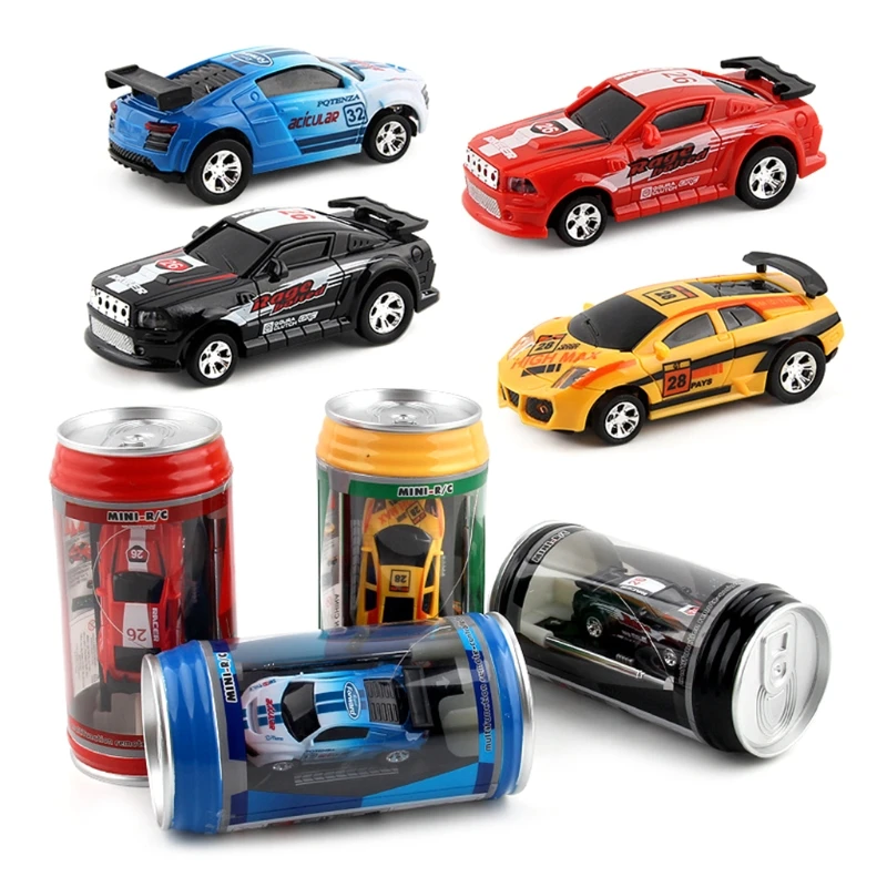 

Mini Multicolor Coke Can RC Radio Remote Control Speed Micro Racing Car Toy Gift Y4QA