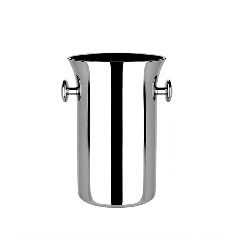 Nordic Style Stainless Steel Wine Cooler Bucket Luxury Champagne Ice Bin For Home Bar Party Accessories Modern Design Premium