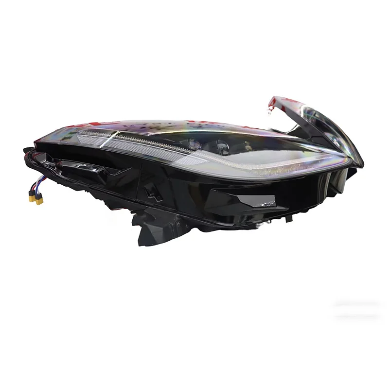 For F-T Upgraded 12V 6000K LED Three-eye Super Bright Front Headlights with 8000LM Lighting