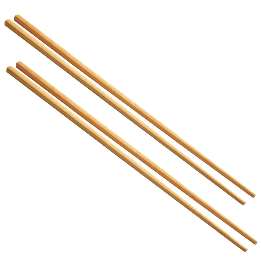 

2 Pairs Extended Hotpot Chopsticks Heat Resistant Chinese Noodle Vintage for Cooking Wood Food