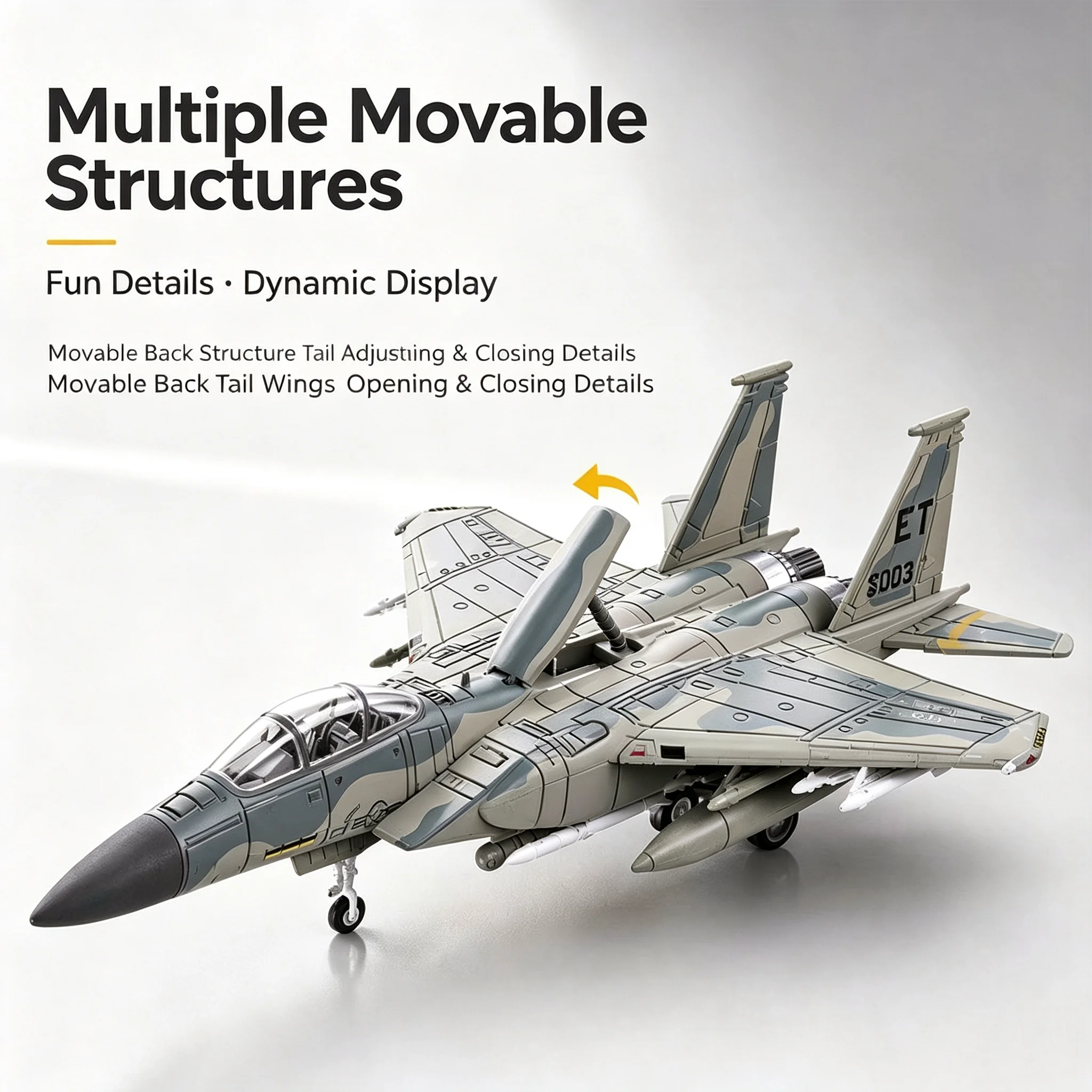 F‑15 Multi‑role Fighter Jet Building Blocks, US Eagle Heavy Fighter Aircraft Model, DIY Bricks Toy for Boys Adult Collection