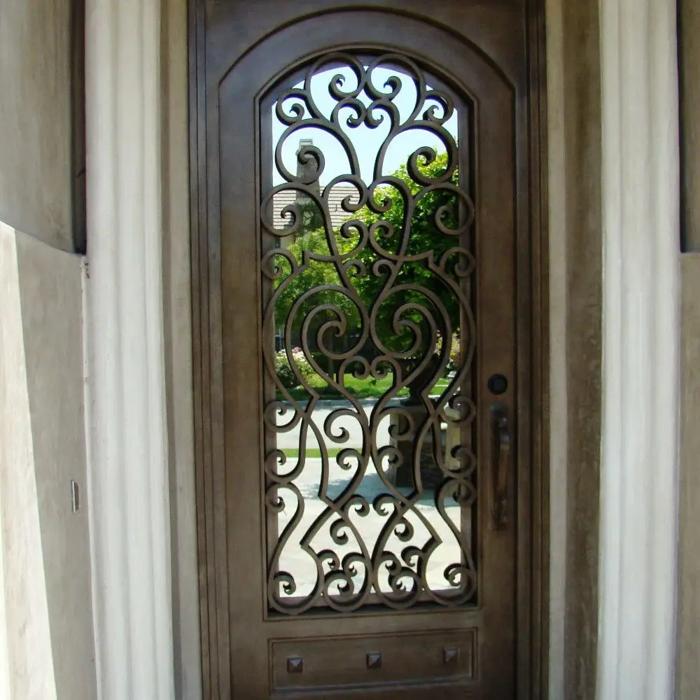 Custom Wrought Iron Entry Doors For Residential And Commercial Applications - New, Handcrafted Entry Doors With Glass Inserts