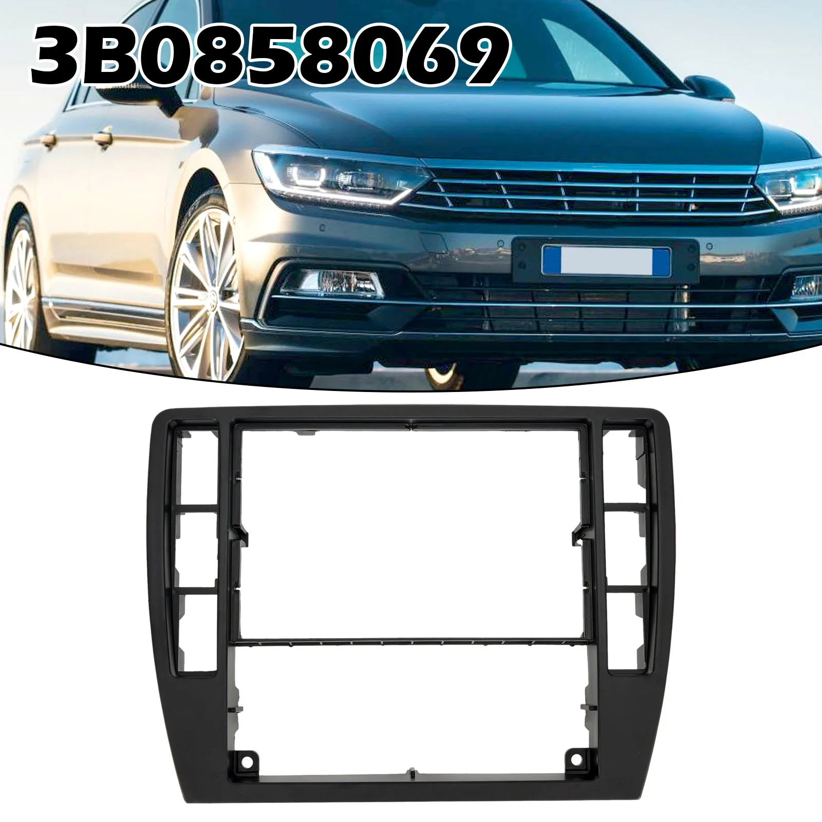 For Passat Car Center Radio Dash Center Console Bezel Panel For Passat B5 2001-2005 ABS Plastic Interior Door Panels #3B0858069