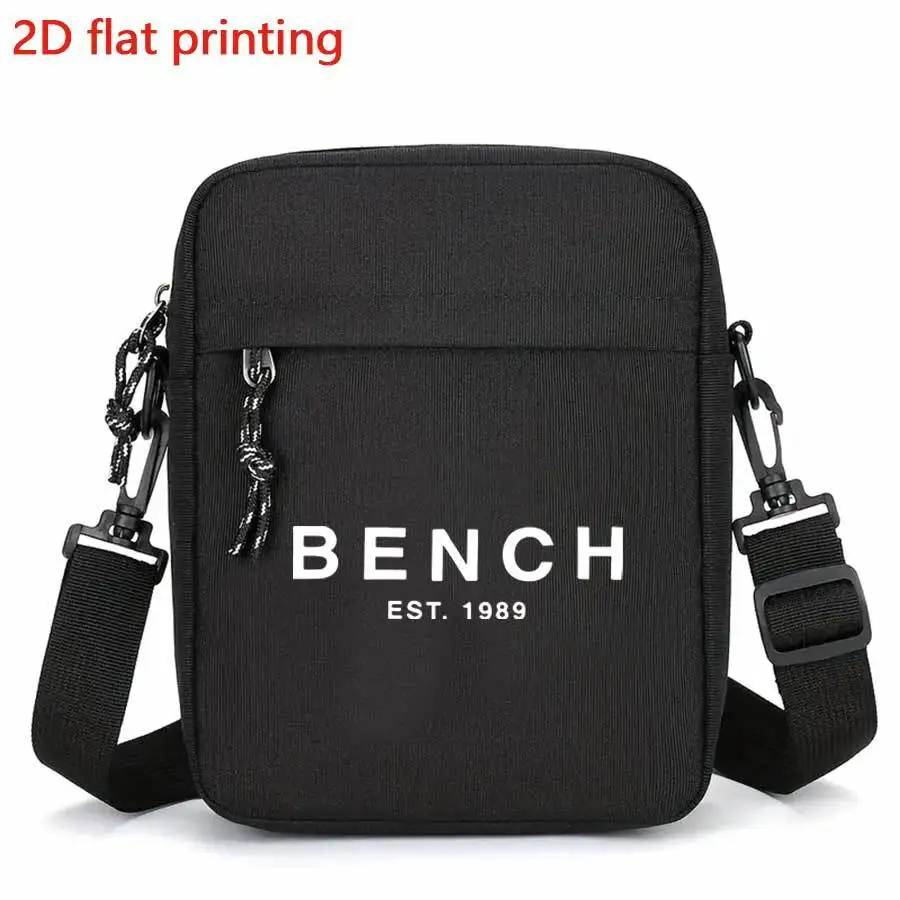 

Men Crossbody Bag with Bench Letter Print,Adjustable Strap, Fashion Lightweight Zipper Messenger Bag Casual Outdoor Shoulder Bag