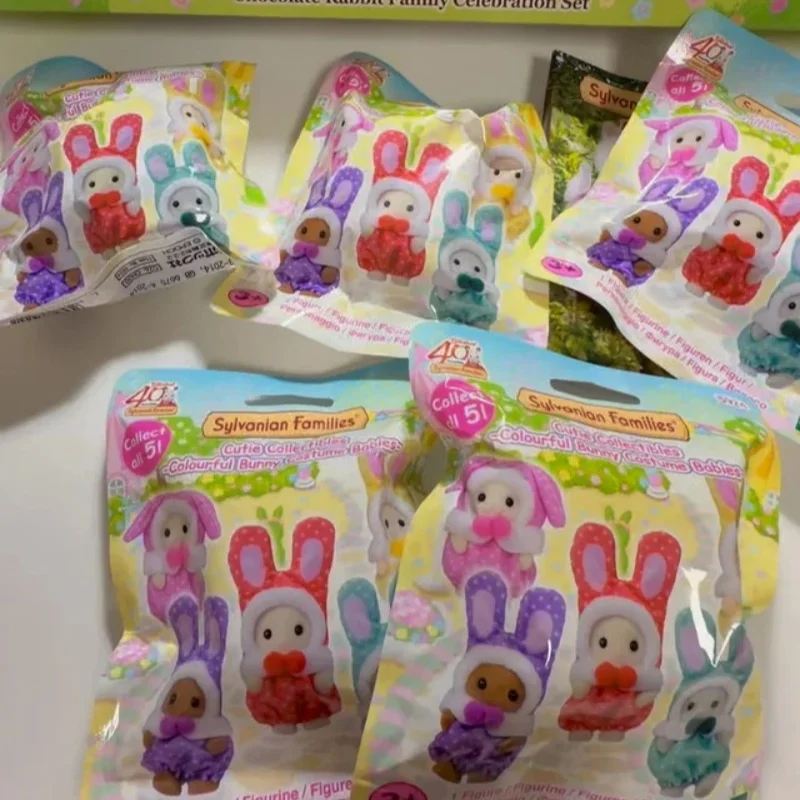Genuine Sylvanian Families In Stock 40th Blind Box Anniversary Rabbit Anime Collectible Doll Kawaii Ornament Home Decoration Toy