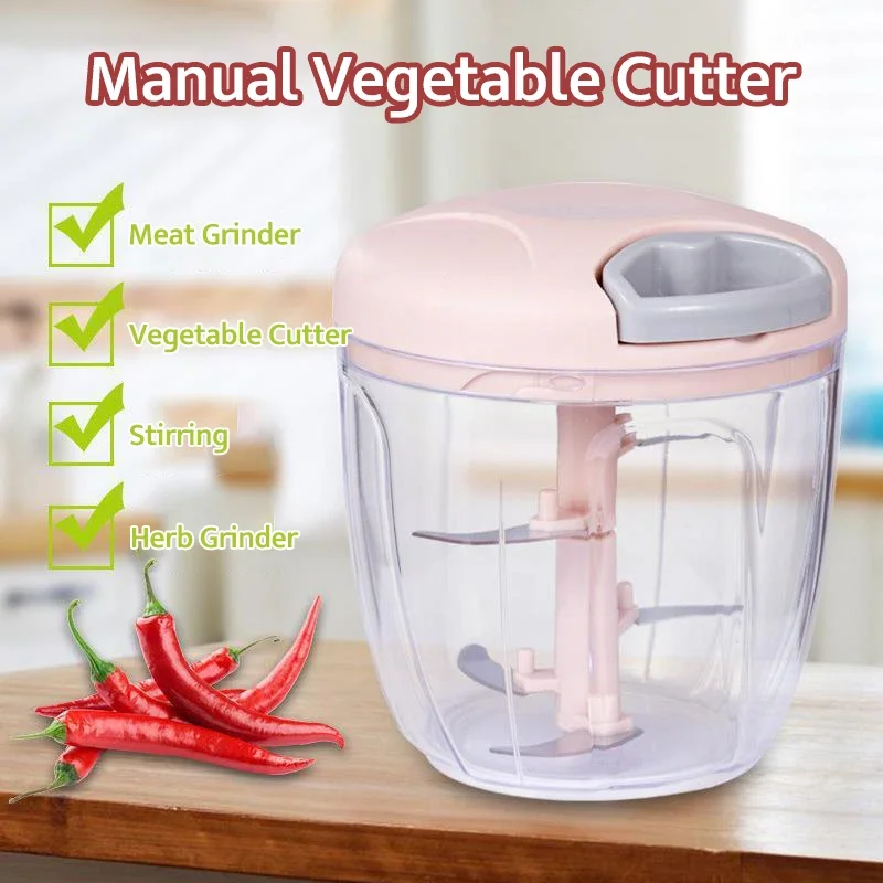 

Multifunctional Manual Vegetable Cutter Puller Garlic Grinder Kitchen Accessories High Speedy Food Fruit Chopper Twist Shredder