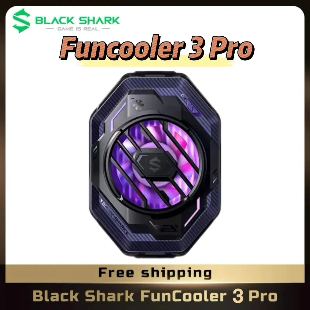 Black Shark FunCooler 3 Pro with RGB Light Fast Cooling Fan Cooler Support APP Control ICE Dock for Android / iOS