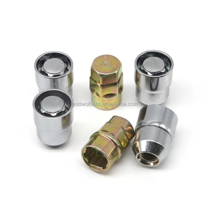 4pcs Chrome 12x1.5 Cone Seat Anti-Theft Wheel Lock Lug Nut Set With Two Key for Honda Acura