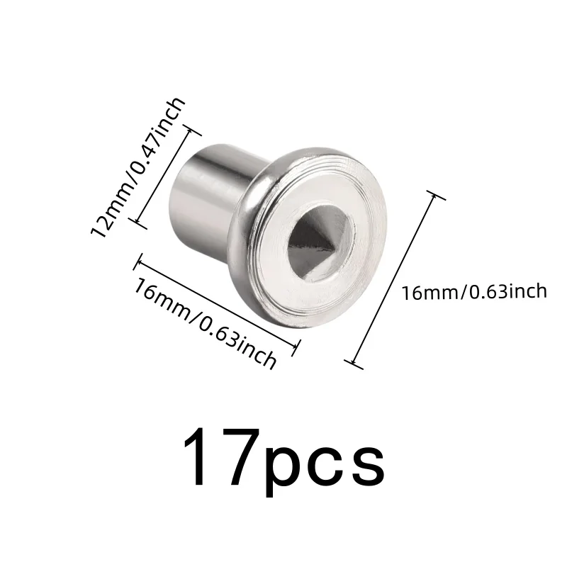 17 pcs Precision Center Point 12mm Dowel Center Pins, great for Carpentry Workshop, Sturdy Metal Material, Carpentry Workshop
