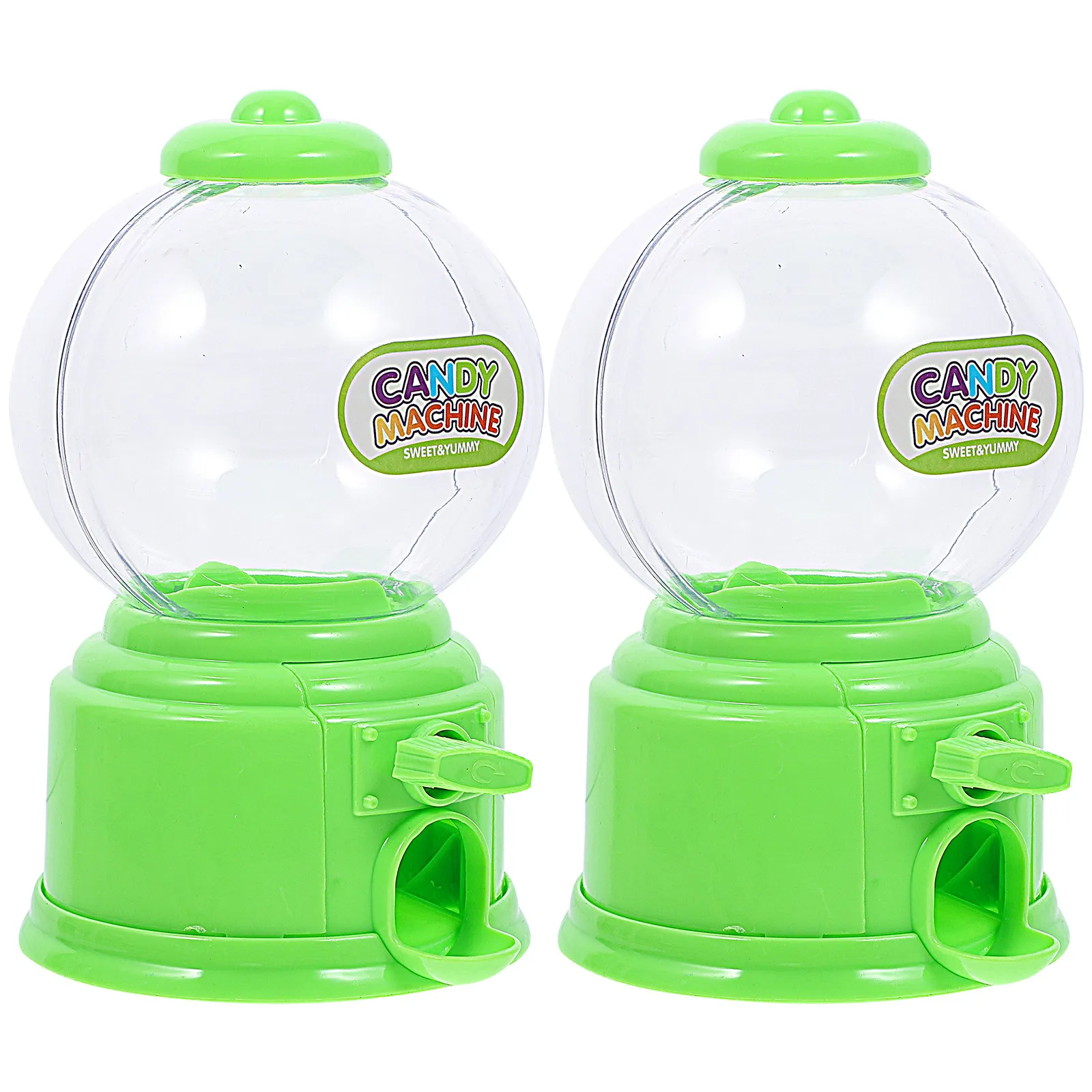 

Набор из 2 мини-автоматов для жевательной резинки, пластиковый диспенсер для конфет для детей, яркие цвета, игровой автомат, веселая игра, подарок для взаимодействия родителей и детей