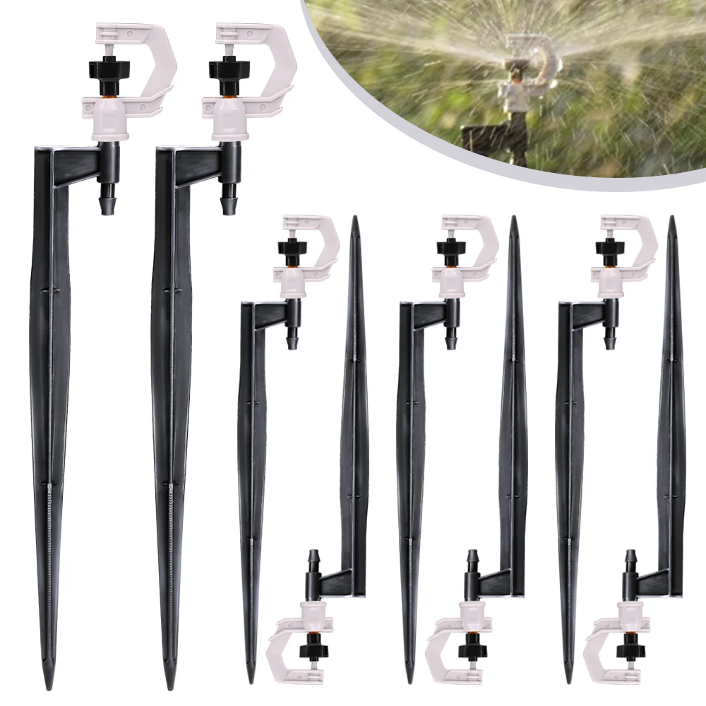 5PCS 360 Degrees Rotating Micro Sprinklers Garden Irrigation System Nozzle Spray Connect 4/7mm Greenhouse Watering Accessories