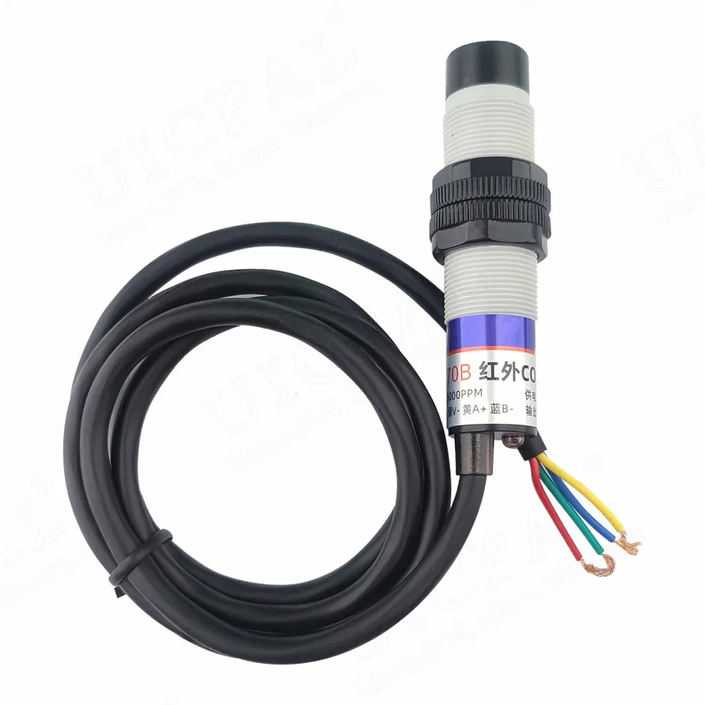 

Infrared Rays Carbon Dioxide Sensor Module Pipe Measure CO2 Gas Concentration Sensing Transmitter IP65 IC SCD40 1M RS485 5000PPM