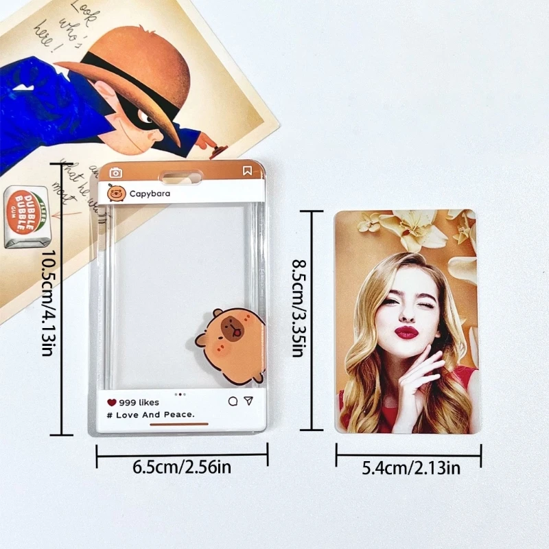 علبة بطاقة Cartoon D0UA و Lanyard Set Set Card Card Protestors مع حالة بطاقة بكرة شارة قابلة للسحب مع سلسلة الربيع