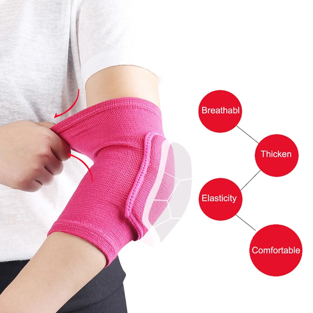 GOMOREON 1 Paar Compression Elbow Pads Arm Brace Unterstützung Fitness Arm Schutz Volleyball Basketball Atmungsaktive Ellenbogen Wraps