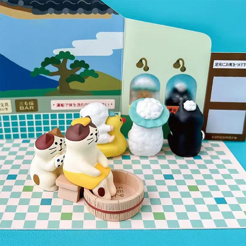 Japońskie artykuły spożywcze Zakka seria kąpieli ozdoby strona główna Kitty żywica piękny ozdoby prezent mikrofilm DIY scena wystrój pokoju