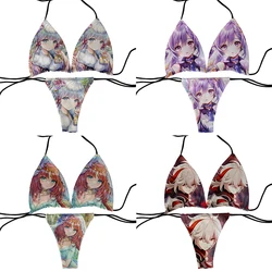 Nowe mody damskie bikini w stylu anime kreskówka anime dziewczyna wzór Kawaii strój kąpielowy dwuczęściowy nowość trend prezent świąteczny