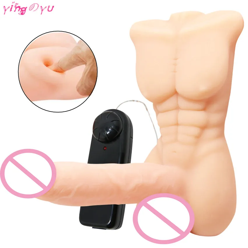 Silicone Half Body Sex Doll Dildo Vibrator for Women Vibrating Anal Plug Gay Male Masturbators Sex Toys Female Adult Products18+