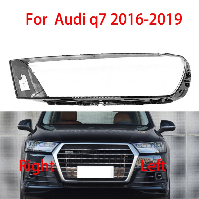 

Car Headlights Lampshades Clear Headlamp Lampshade Headlamp Housing Clear Lens Lampshade Plexiglas Shell For Audi Q7 2016-2019