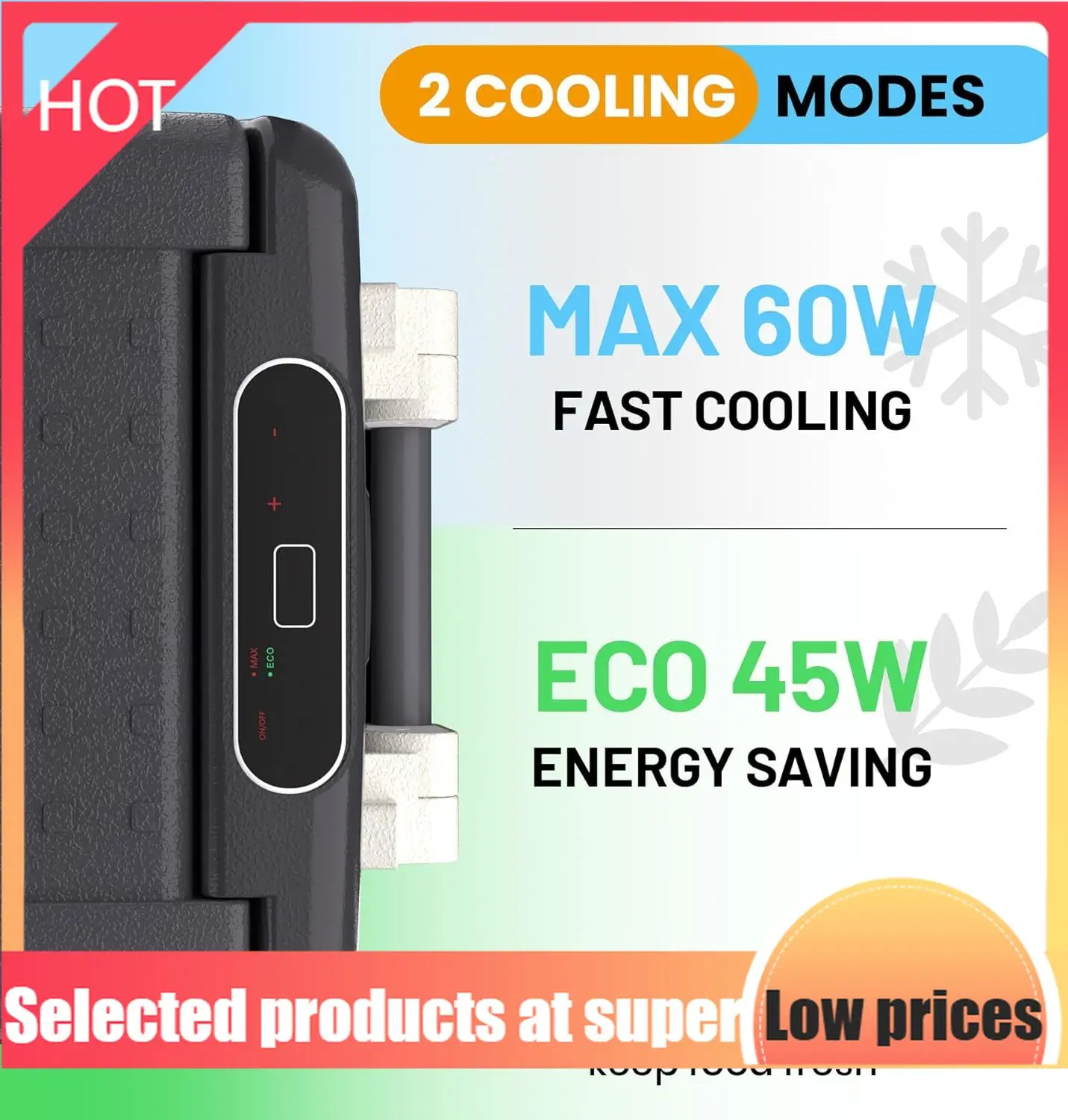 

Competitive Item-12 Volt Refrigerator, 42QT(40L) Electric Cooler, Portable Car Refrigerator Car Freezer 12V/24V DC 110-240V AC,