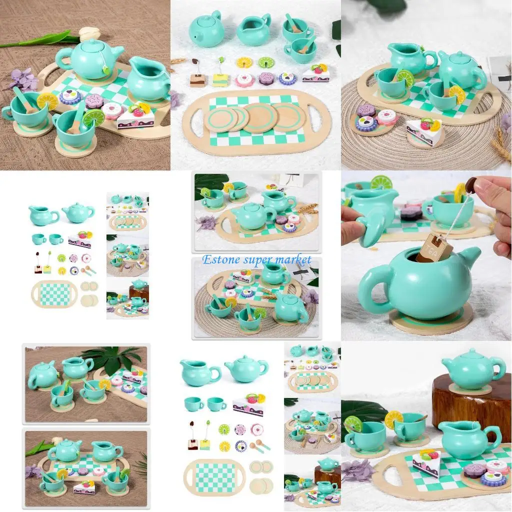 Service à thé interactif 090B pour enfants, jeu simulation, fête du thé l'après-midi, jeu rôle