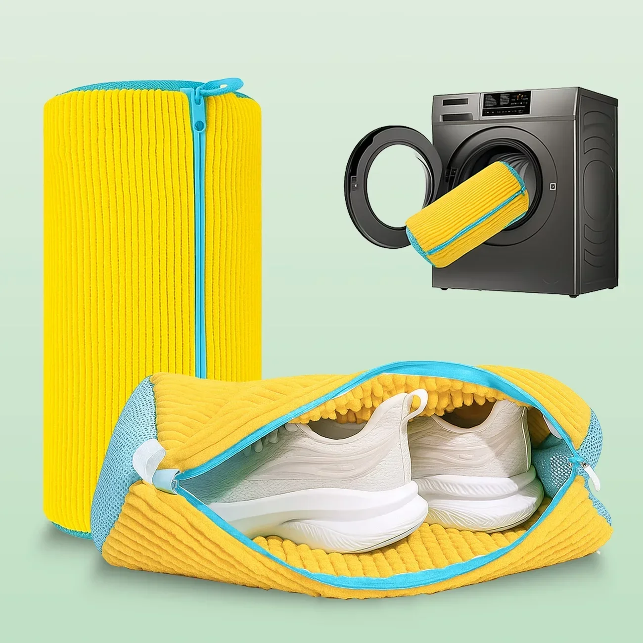 

High Quality Sturdy Shoe Washing Machine Bag with Zipper, Soft Protective Laundry Bag for All Kinds of Shoes & Sneakers