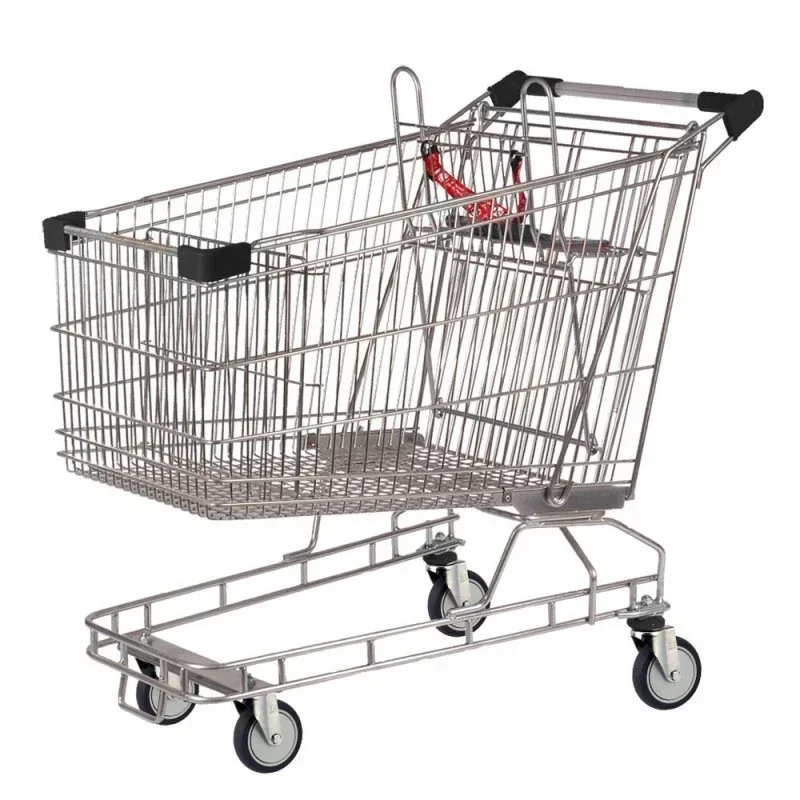 High quality large custom metal shopping trolley supermarket trolley