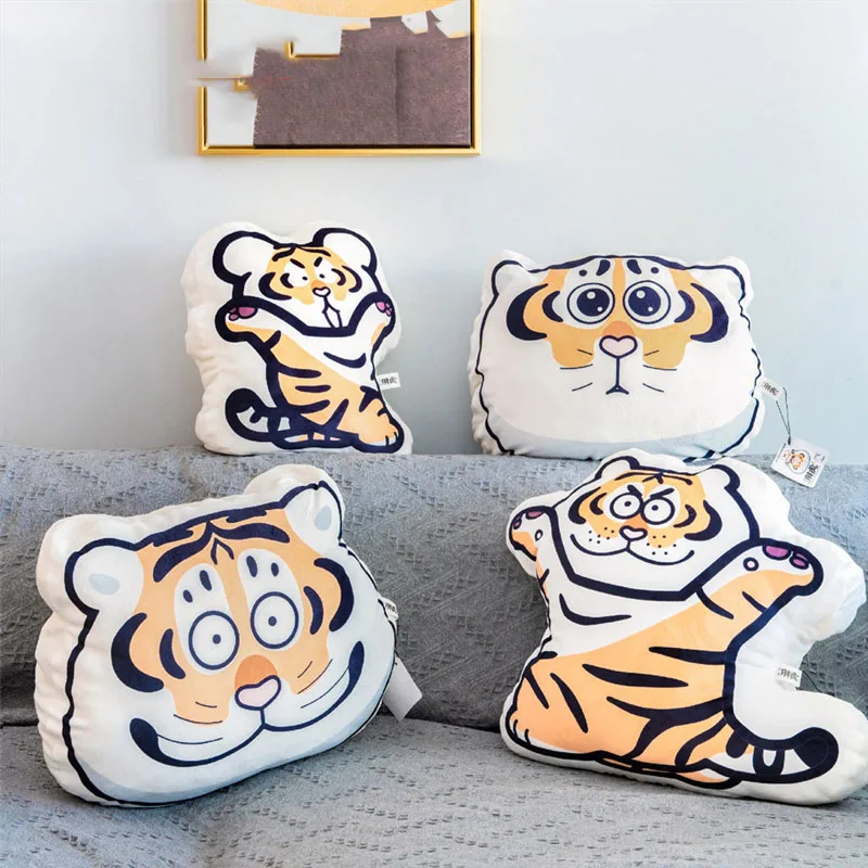 Pillow I'm Not A Fat Tiger Series Sofa Office Girl Cartoon Cartoon Plush Pillow Car Ornament Pillow