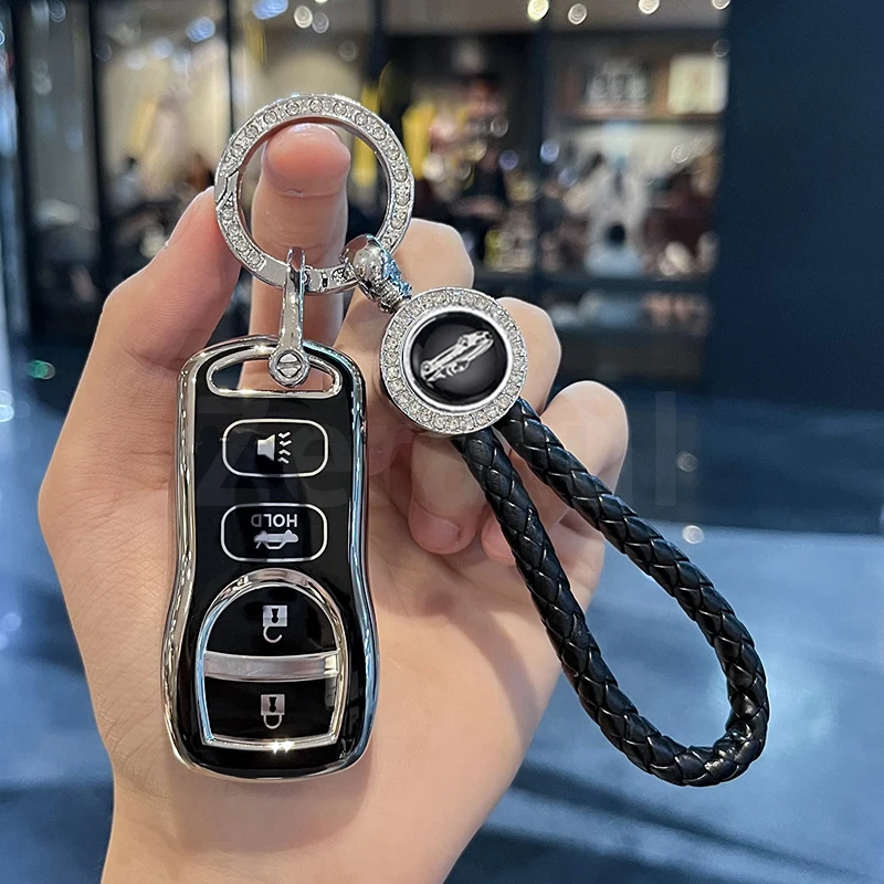 جراب غطاء مفتاح سيارة من البولي يورثين الحراري ، نيسان تيدا ، سينترا إكس ترايل ، T30 ، ألتيما ، فرونتير ، أرمادا ، ماكسيما ، إنفينيتي QX56 ، JA60 ، FX35 ، إكسسوارات #3