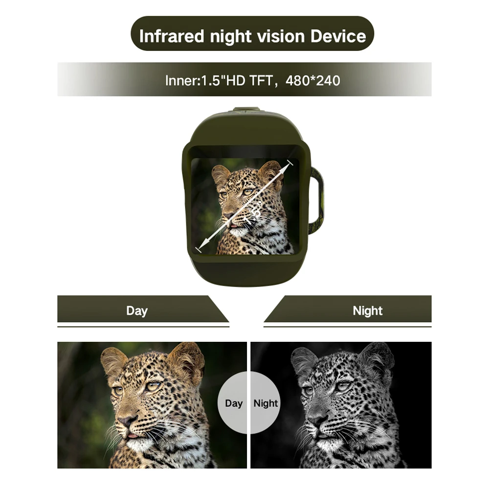 NV650C 7 Levels Infrared Night-Visions Device 1080P 4X Digital Zoom Day Night Photo Video Shooting Monocular Scope Telescope