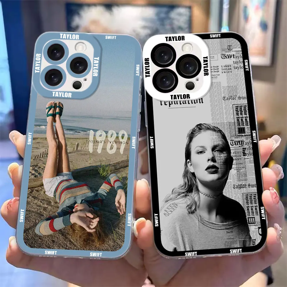 المغني T-تايلور S-Swift جراب هاتف لسامسونج A02 A03S A03 A04 A05 A05S A06 A7 A10 A12 A13 A14 A15 A16 ملاحظة 10 20 واضح