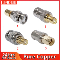BNC to SMA Adapter Q9 BNC Female Male to SMA Plug Jack Straight RF Connector Copper Brass Nickel Plating