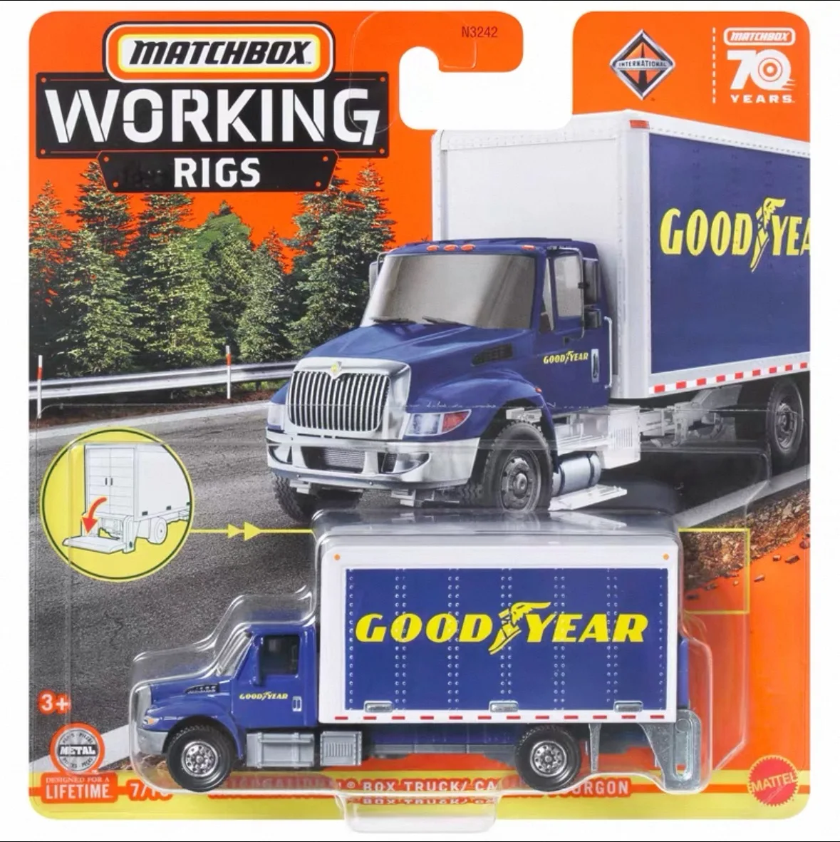 Originele Matchbox N3242 Working Rigs Serise DieCast Model Auto Speelgoed FedEx Truck Box Truck Collectie Jongen Verjaardagscadeau Verrassing