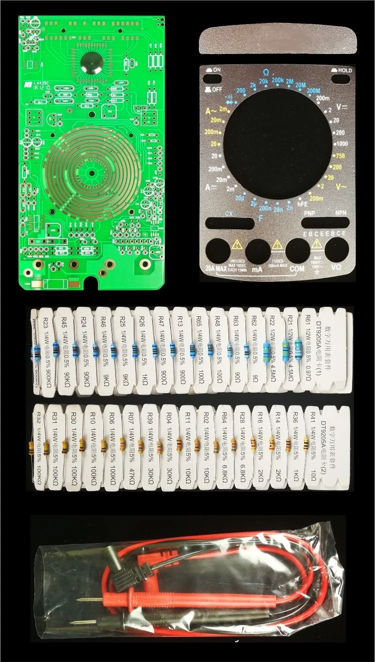 Digital multimeter teaching kit DT9205A multimeter welding training DIY spare parts production kit