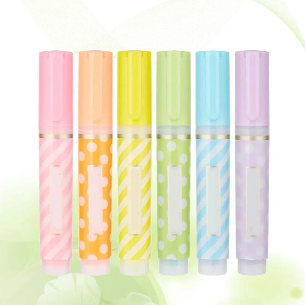 

6Pcs Fluorescent Color Chalk Markers for Nonporous Surfaces Windows Mirrors Glass Liquid Chalk Pens Bright Color Pens