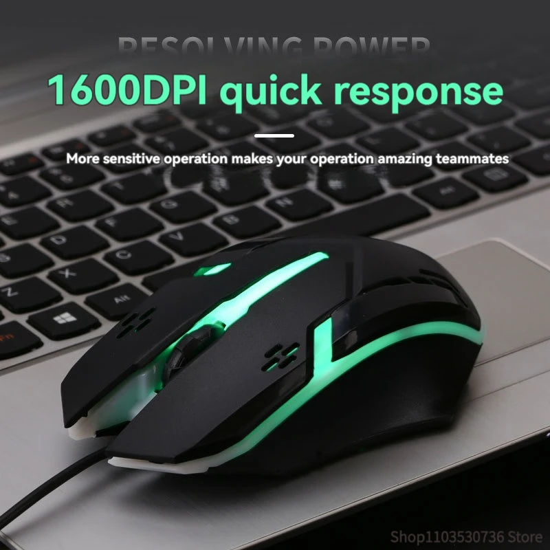 

Professional USB Wired Gaming Mouse 6 Button 1600DPI LED Optical Computer Mouse Game Mice Silent Mouse Mause For PC laptop Gamer