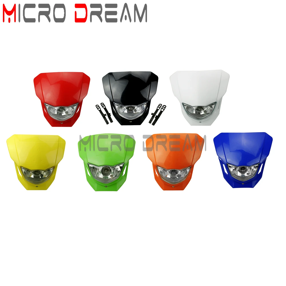 Motorcycle Bulb Headlight Enduro Dual Sport Head Light 7 Colors Firing Headlamp For Suzuki DR650 DRZ400 RM85 RMZ-250 450 DRZ 125