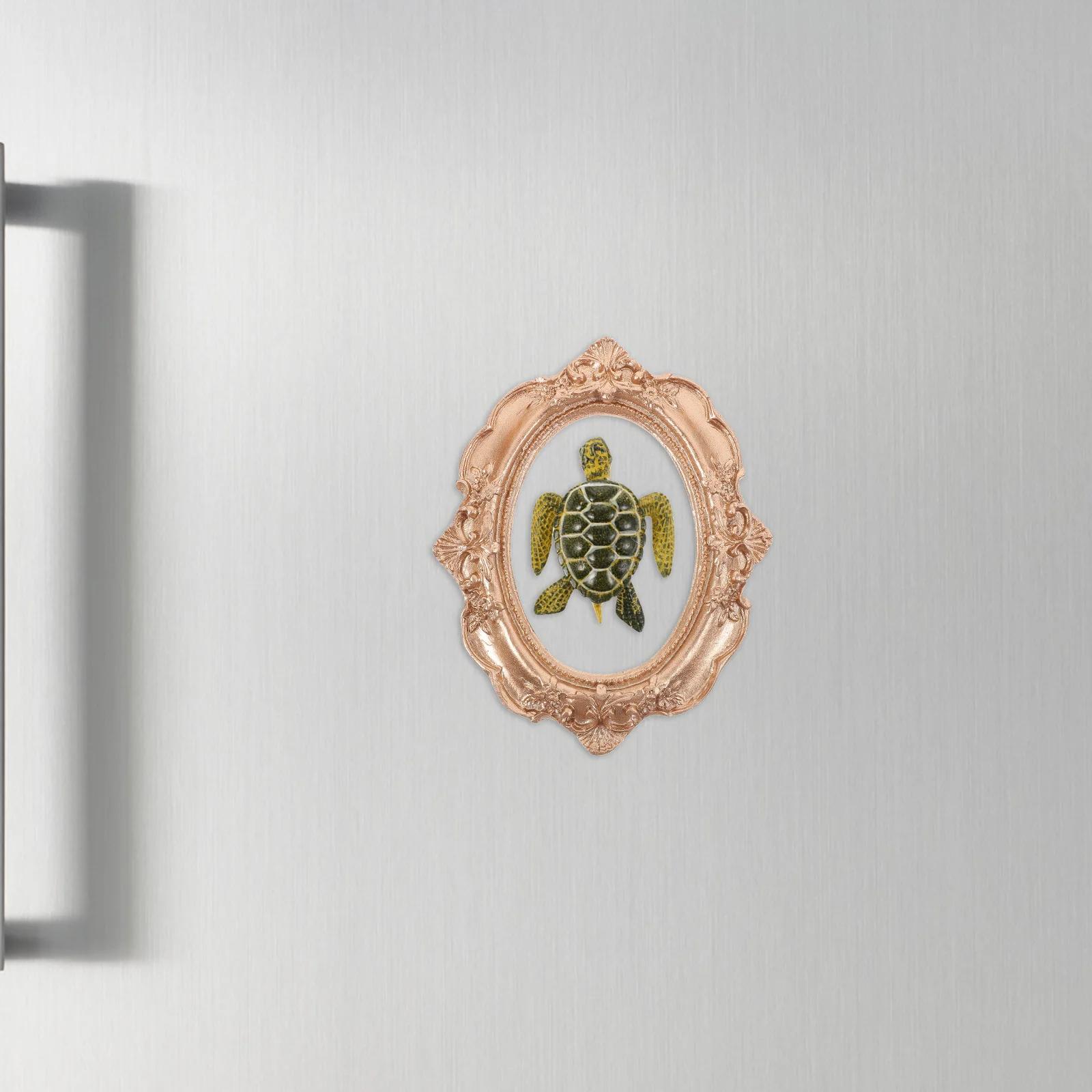 

1 Piece 3D Relief Photo Frame Fridge Magnet Vintage European Style Miniature Picture Frames Decorative Oval Retro Stickers Home