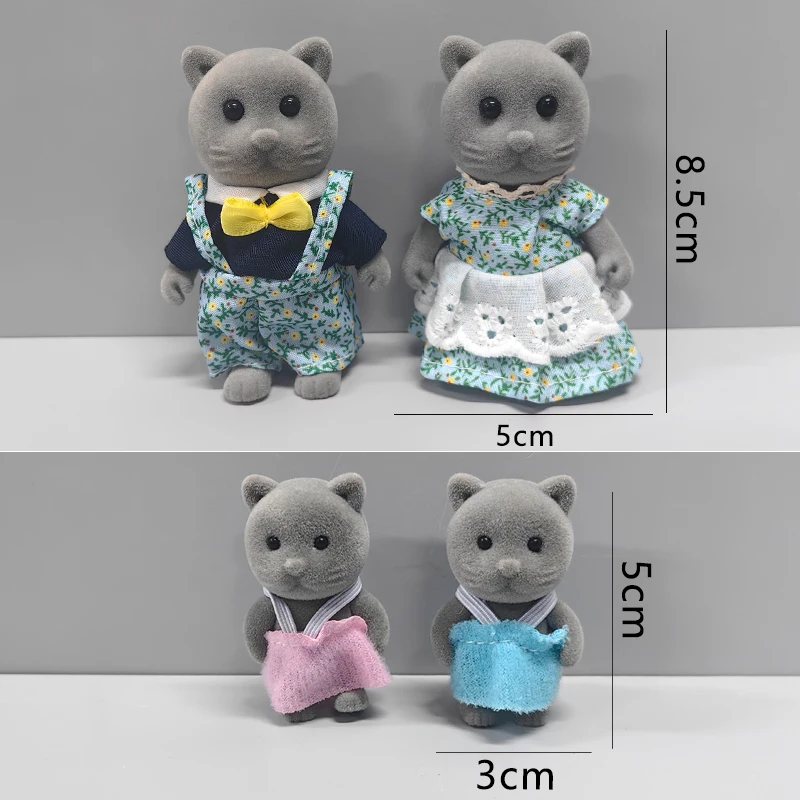 Speelgoedhuis Bosfamilie Mini speelgoedmeubilair en poppen, menselijke huisdieren Hert, schaap, olifant, eekhoorn, familiemeisje speelgoedcadeau scène