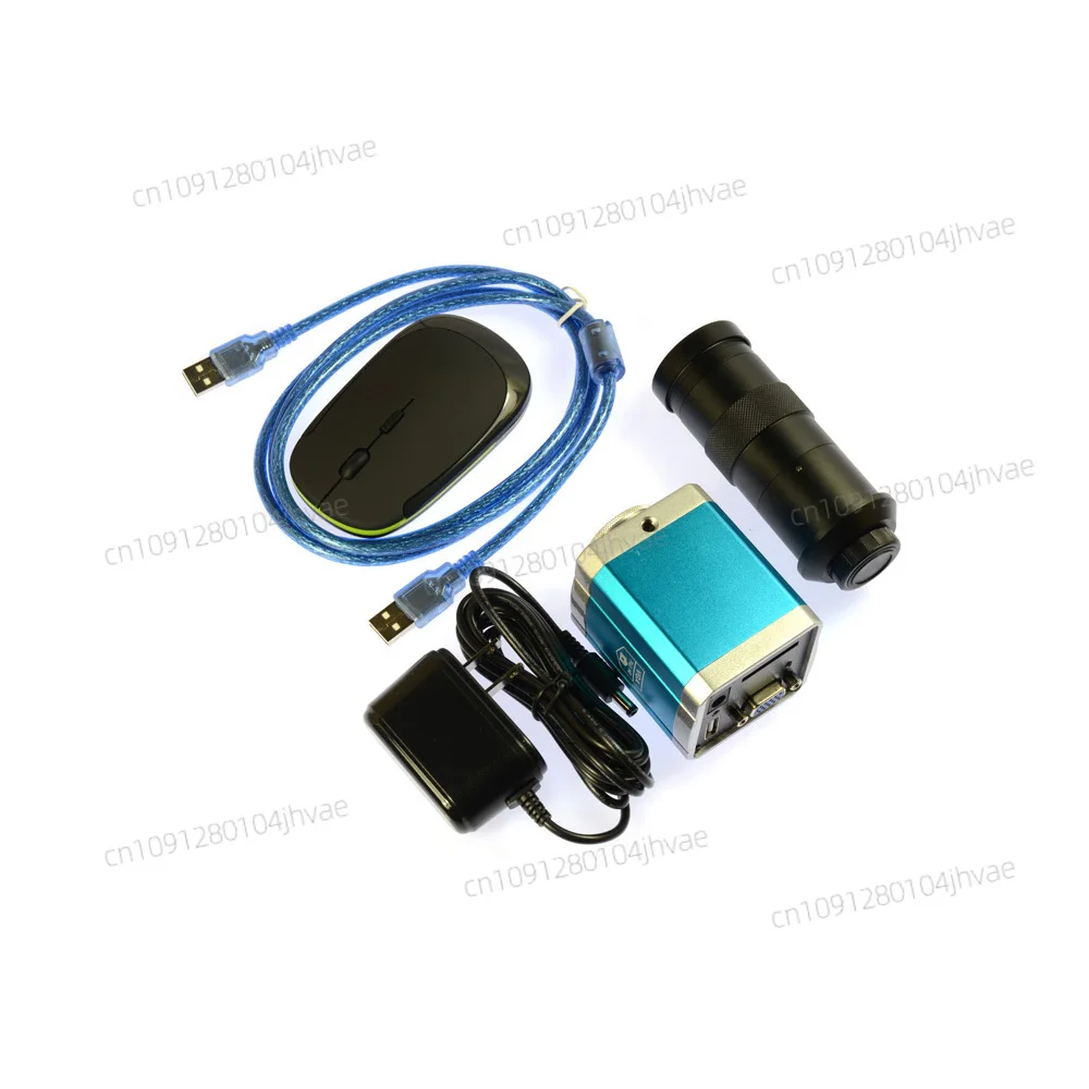 كاميرا مجهر 1080P VGA Full HD كاميرا رقمية صناعية مسجل فيديو 100X التكبير C-MOUNT عدسة لحام لتقوم بها بنفسك إصلاح PCB