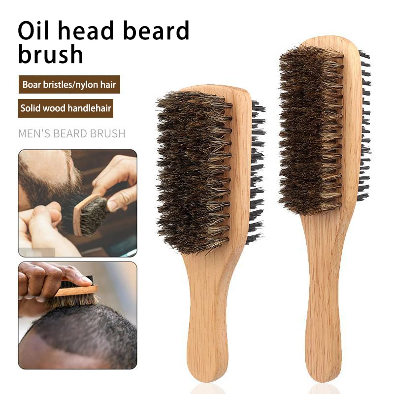 

Men's Double-sided Beard Styling Brush Multifunctional Household Beard Grooming Hair Scrubbing Brush Hairdressing Tool 17.5/23cm