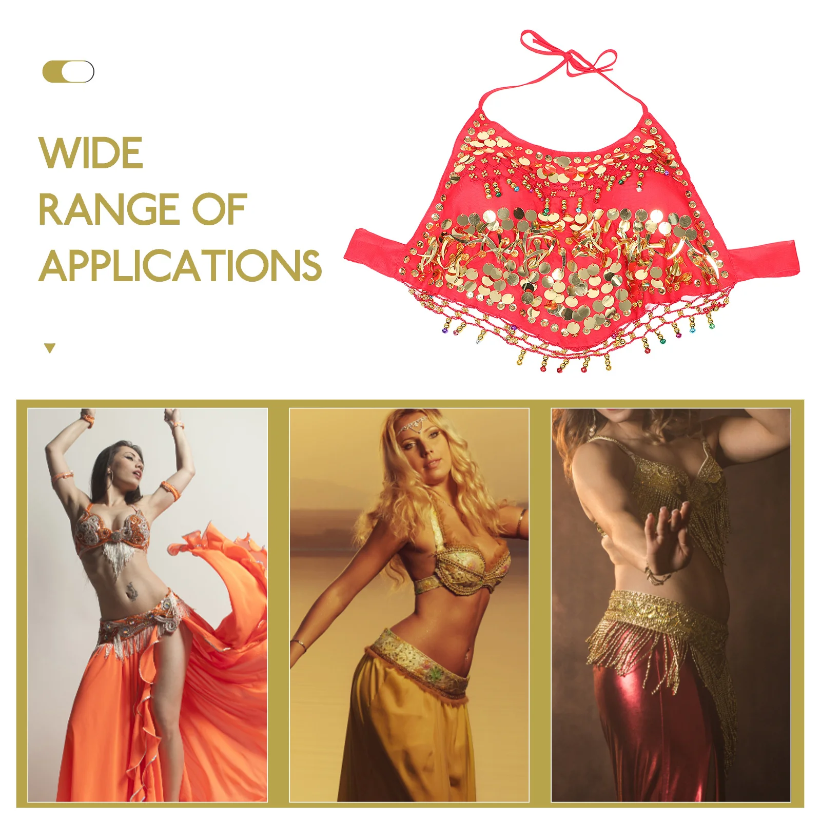 スパンコールベリーダンストップ女性用鮮やかな色のフリンジブラコスチューム衣装キラキラ光るフェスティバル部族パフォーマンスダンス衣装