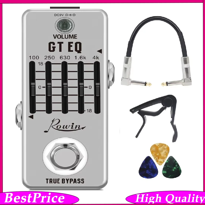 rowin-lef-317a-イコライザー-gt-eq-5-バンドギターラエフェクトペダルミニイコライザーエフェクター真のバイパスエレキギターアクセサリー