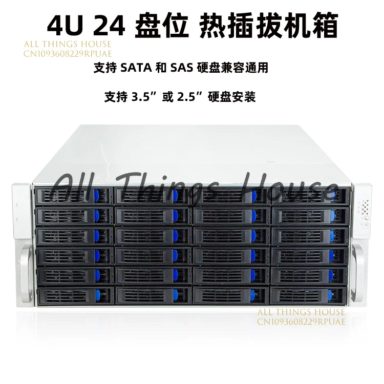 هيكل خادم 4U 4U24 موضع القرص هيكل التبديل الساخن التحكم الصناعي AI تخزين موقف القرص المتعدد الحوسبة السحابية #3